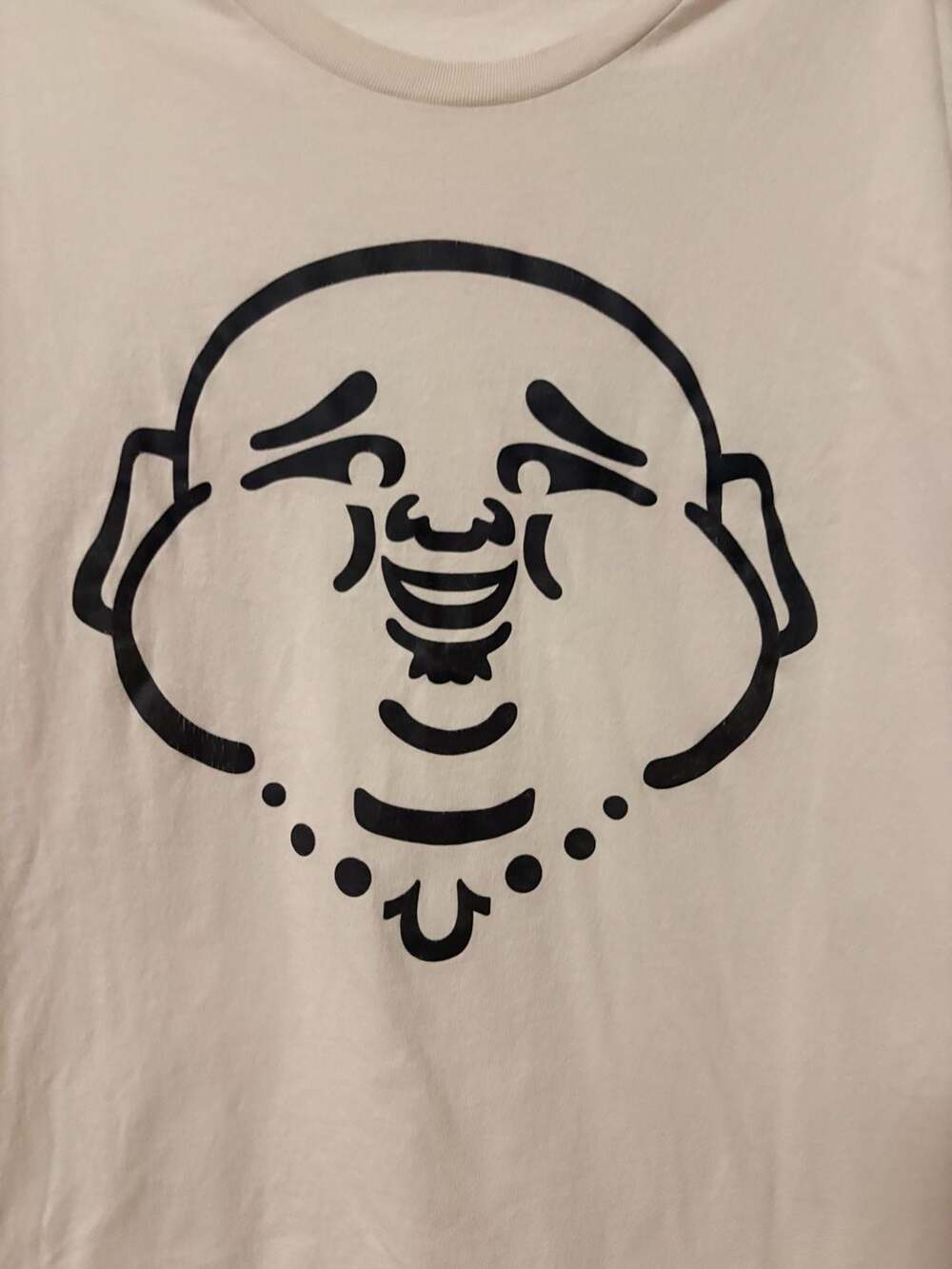 True Religion Buddha Graphic T-Shirt Size 2XLARGE Beige Cotton Tee